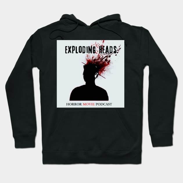 Exploding Heads New Design (White Background) Hoodie by Horrorphilia